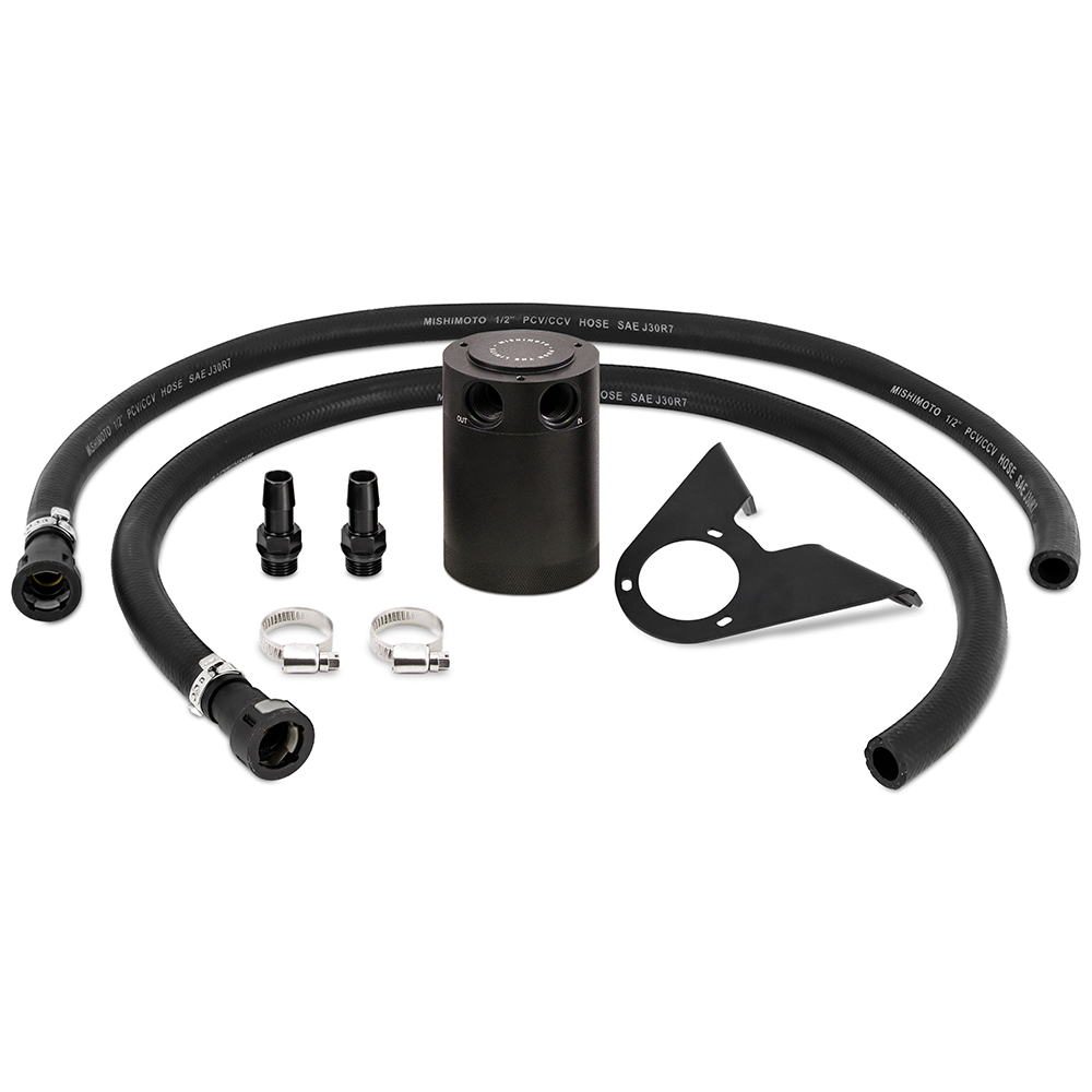 Mishimoto — Mishimoto 2021+ Ford Bronco 2.3L Baffled Oil Catch Can - PCV Side - Black
Oil Catch Can Kit - view 8